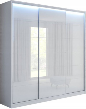 Szafa Laila 170 X 250 3d Lacobel - Biała