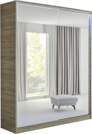 Szafa Wersso 100 X 250 - Lustro P - Sonoma