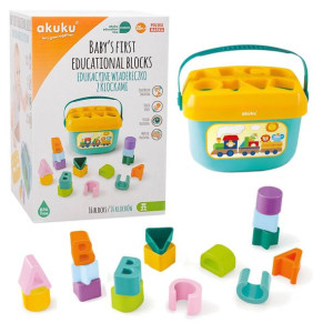 Akuku Edukacyjny Sorter + Klocki W Wiaderku