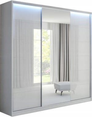 Szafa Laila 210 X 250 3d2l Lacobel - Biała