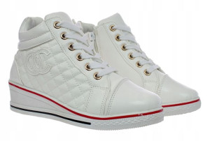 botki buty sneakersy dziecięce białe 5503 roz. 35