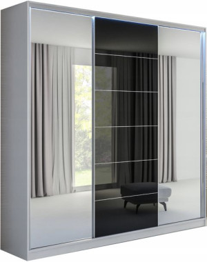 Szafa Laila 250 X 250 3d1l Lacobel - Biała