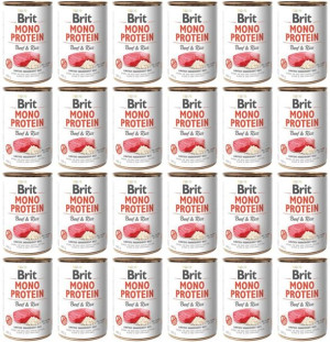 Brit Mono Protein Beef & Rice 24 x 400 g