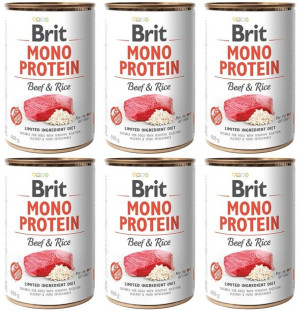 Brit Mono Protein Beef & Rice 6 x 400 g