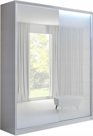 Szafa MELISSA 170 x 250 Lacobel-Lustro - BIAŁA