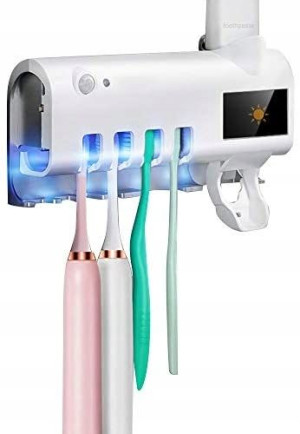Wieszak sterylizator UV szczoteczek dozownik pasty