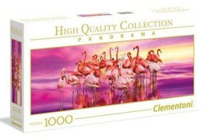 Puzzle 1000 el. HQ Panorama Flamingi CLEMENTONI