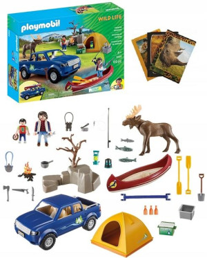PLAYMOBIL 5669 Wyprawa na camping jeep namiot łoś + gratis zeszyt