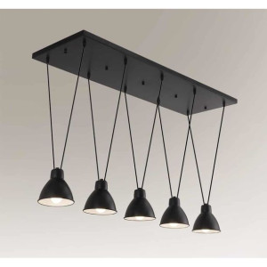 Lampa wisząca loftowa Masami 5 czarna 7950 - Shilo