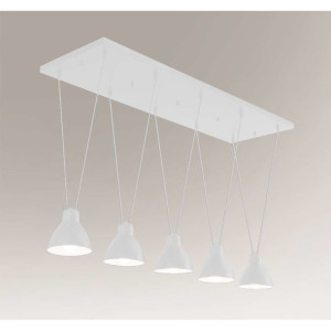 Lampa wisząca loftowa Masami 5 biała 7951 - Shilo