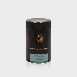 Pavin Caffe Extra Deka - Aromatyczna włoska kawa bezkofeinowa (250 g)