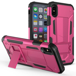 Zizo Hybrid Transformer Cover - Pancerne etui iPhone X z podstawką (Hot Pin