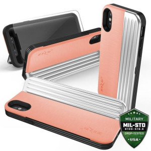 Zizo Retro Series - Etui iPhone Xs / X z kieszenią na karty + podstawka + s