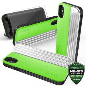 Zizo Retro Series - Etui iPhone Xs / X z kieszenią na karty + podstawka + s