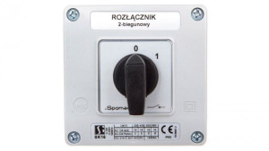 Łącznik krzywkowy 0-1 2P 16A w obudowie SK16-1.828OB11
