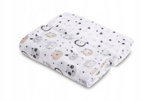 Pielucha Bambusowa 2-pak Misie+gwiazdki 120x120