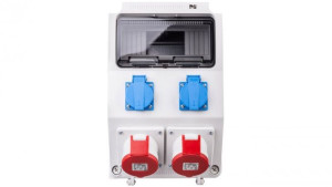 Rozdzielnica budowlana 9 modułów 2x2P+Z 2x5P/16A bez zabezpieczeń RS-9 6221