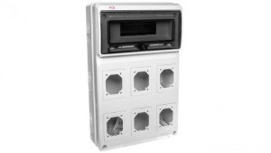 Rozdzielnica M-BOX 506x330x150mm 13 modułów, 6xotwór na gniazdo PCE,