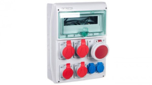Rozdzielnica budowlana 12 modułow 2x16A 5P 400V, 2x32A 5P 400V, 1x63A 5P