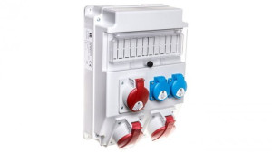Rozdzielnica budowlana 2x5P/32A 5P/16A 2x2P+Z 11 modułów ROS11X-11