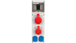 Rozdzielnica budowlana 6 modułów 1x16A 5P 400V, 1x32A 5P 400V, 2x16A 2P+Z