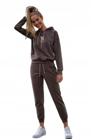 Dres welurowy damski Velsatino brąz XL rozm. S-XL