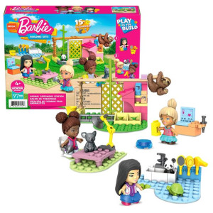 Mega Bloks Barbie Construx Klocki Salon Zwierząt