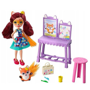 Enchantimals Lalka Fox Lisek Pracownia Malarska