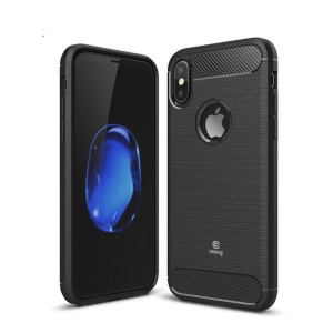 Crong Soft Armour Cover - Etui iPhone Xs / X (czarny)