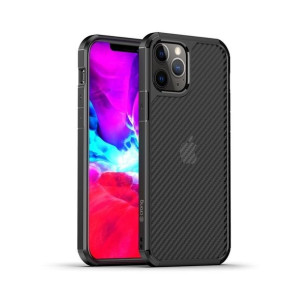 Crong Hybrid Carbon - Etui iPhone 12 / iPhone 12 Pro (czarny)