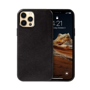 Crong Essential Cover Magnetic-Etui ze skóry iPhone12 Pro Max MagSafe