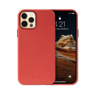 Crong Essential Cover Magnetic-Etui ze skóry iPhone12 Pro Max MagSafe