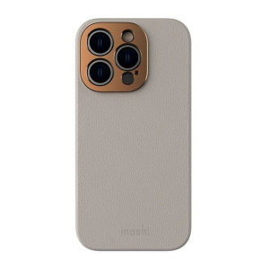 Moshi Napa Slim MagSafe - Skórzane etui iPhone 14 Pro Max (Serene Gray)