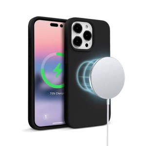 Crong Color Cover Magnetic - Etui iPhone 14 Pro MagSafe (czarny)