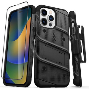 ZIZO BOLT Series-Pancerne etui iPhone 14 Pro Max ze szkłem 9H + uchwyt