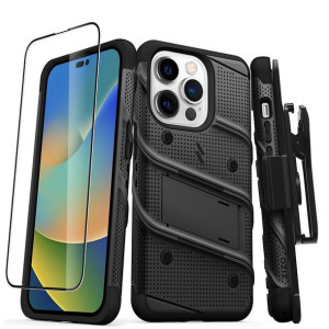 ZIZO BOLT Series - Pancerne etui iPhone 14 Pro ze szkłem 9H + uchwyt