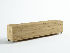 Stojąca Szafka Rtv 160 Cm Dąb Artisan Mat / Połysk