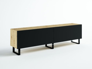 Szafka Rtv Loft 180 Dąb Artisan Industrialna