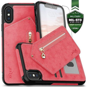 Zizo Nebula Wallet Case - Skórzane etui iPhone X z kieszeniami na karty