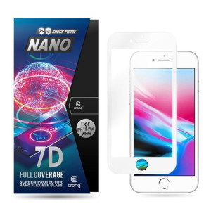 Szkło hybrydowe 9H na cały ekran iPhone 8 Plus / 7 Plus (White)