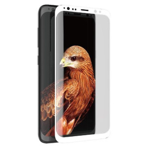 Szkło ochronne 9H na Samsung Galaxy S8 (biała ramka)