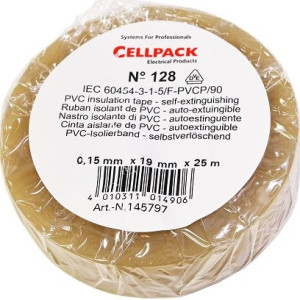 Taśma izolacyjna 0.15 19mm 25m CELLPACK transparen