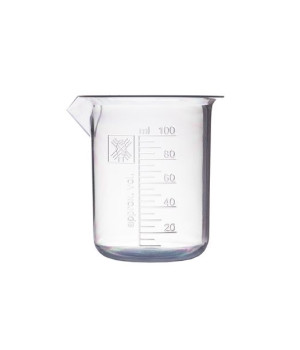 Zlewka laboratoryjna z wylewem PP 100ml skala tłoczona
