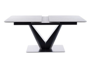 Stół Canyon Ceramic Biały Marmur/czarny Mat 160(220)x90
