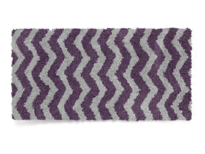 Dywan tkany w zygzaki MILANO 60x120 szary + fioletowy WZ2