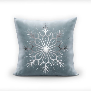 METALICZNA ŚNIEŻKA Poszewka dekoracyjna VELVET, 40x40cm,