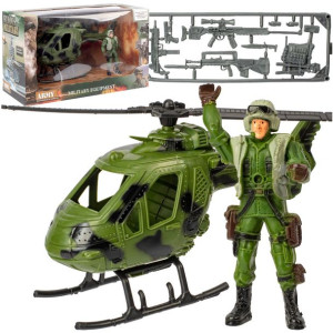 Helikopter Wojskowy Żołnierz Figurka Pilota Wojsko