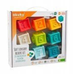 Akuku Zestaw Miękkich Klocków Sensorycznych 8 Szt