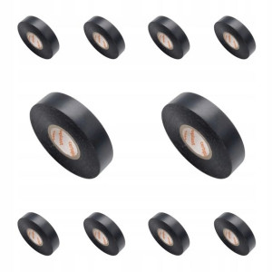 10x Taśma pvc czarna CERTOPLAST 15/20m
