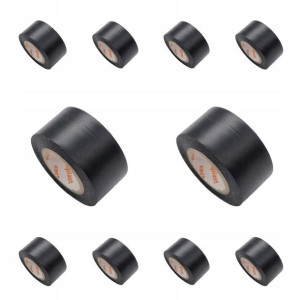 10x Taśma pvc czarna CERTOPLAST 25/15m